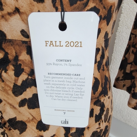 CAbi Style #4216 Driver's Seat Selma Cheetah Print Midi Mobwife Dress Sz M NEW - Picture 12 of 16